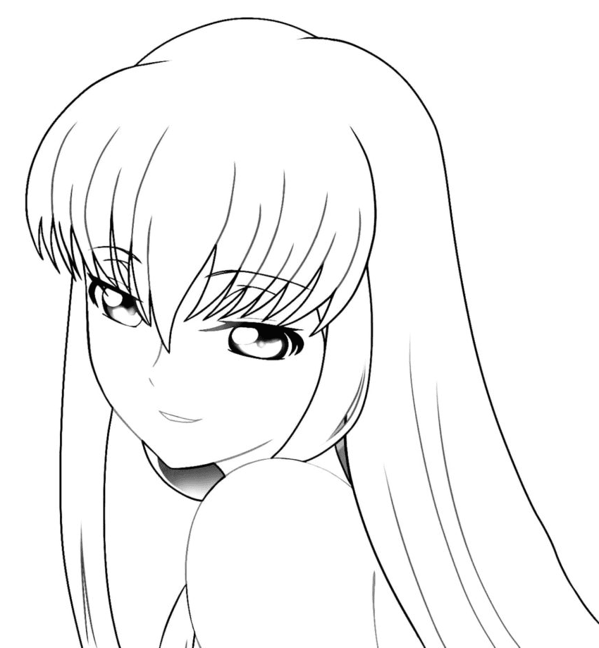 Anime girl C.C. Coloring Page