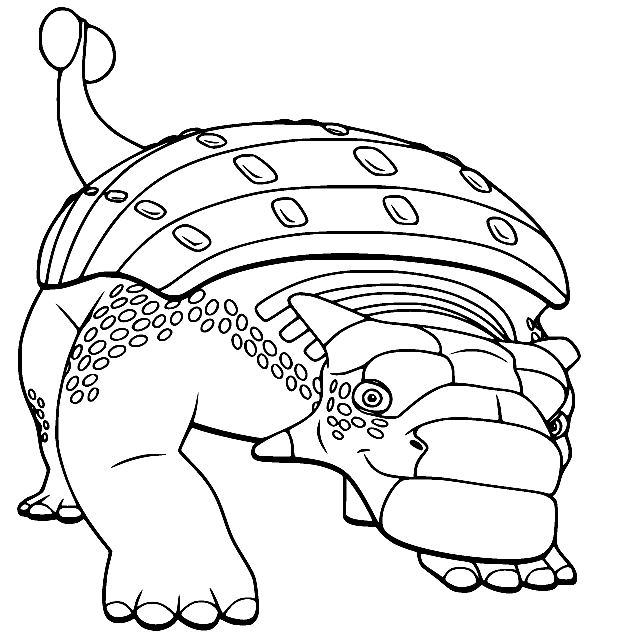 Ankylosaurus from Dinosaur Train Coloring Pages