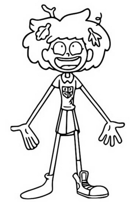 Anne Boonchuy – Amphibia Coloring Page