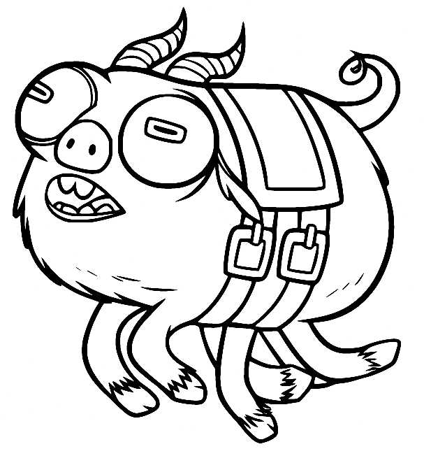 Archie the Scare Pig Coloring Page