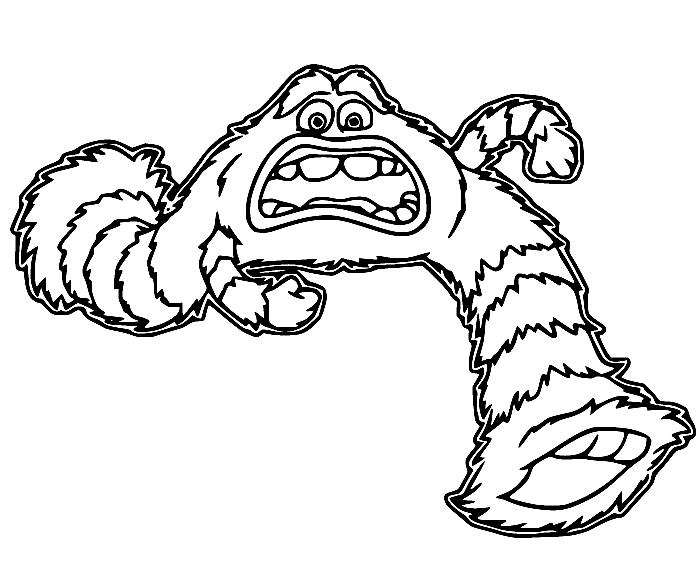 Art Monster Running Coloring Page