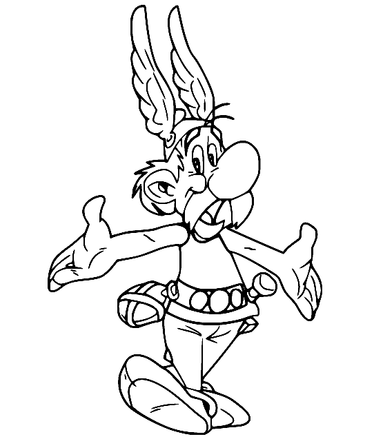 Asterix Shruggie Coloring Page