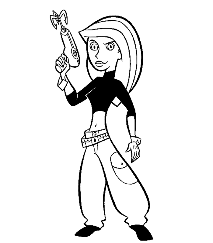 Awesome Kim Possible Coloring Page