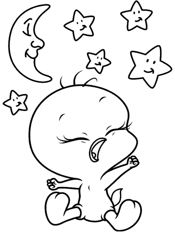 Baby Tweety Bird Coloring Page