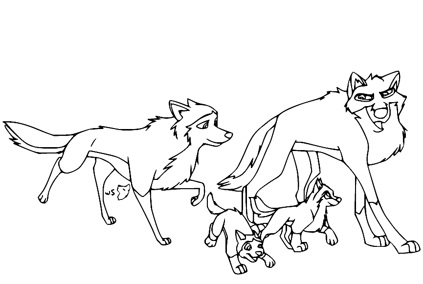 Balto Family Coloring Pages