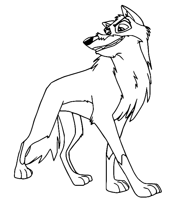 Balto Laughing Coloring Page