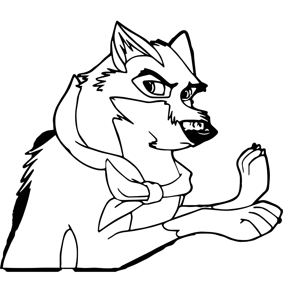 Balto Render Wolf Coloring Page