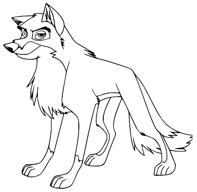Balto Smiling Coloring Pages