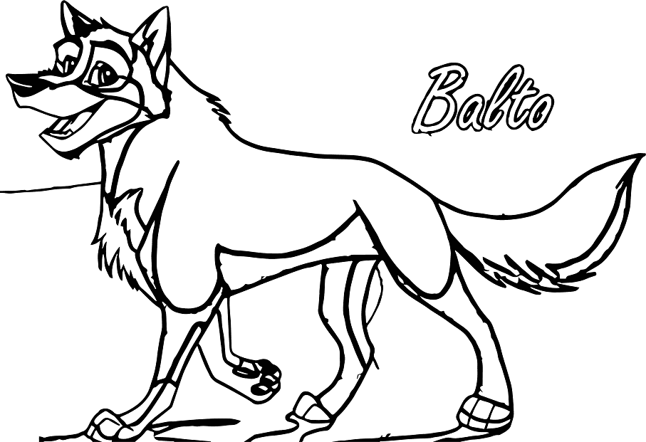 Página para colorir Balto Wolf