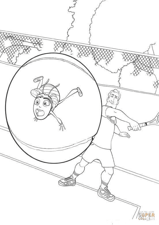 Barry Got Hit Coloring Page