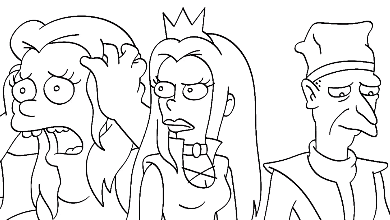 Bean, Dagmar and Odval Coloring Page