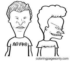 Beavis and Butt-Head Do the Universe Coloring Page