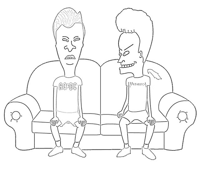 Beavis and Butt Head Coloring Page