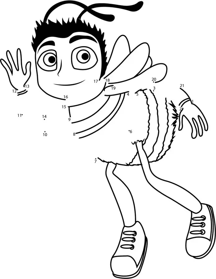 Bee say Hi Coloring Pages