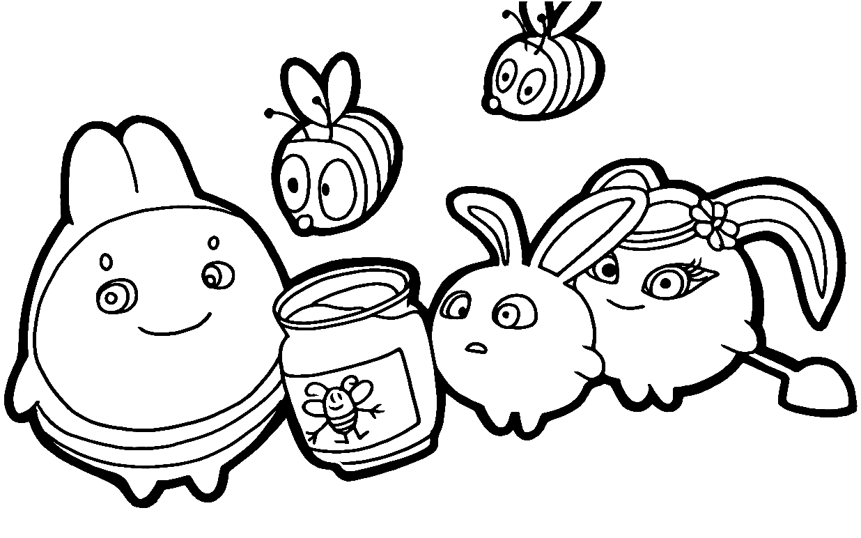 Big Boo, Turbo and Shiny Coloring Page