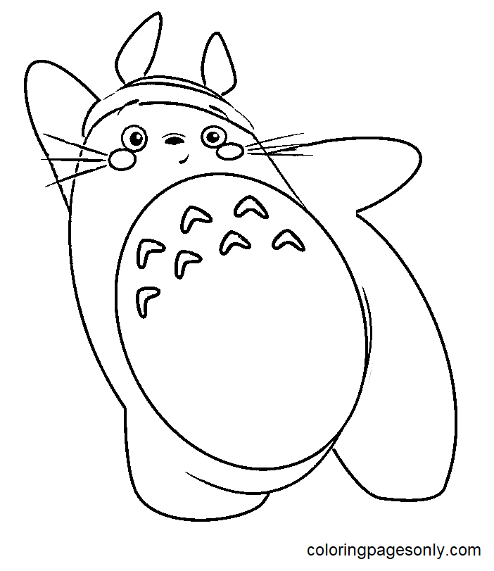 Big Fat Totoro Coloring Pages
