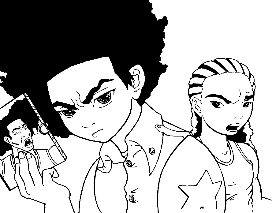 Boondocks Coloring Page