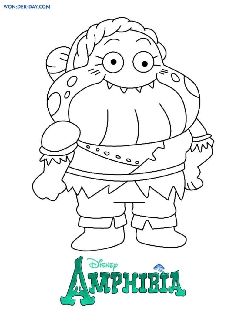 Braddock from Amphibia Coloring Page