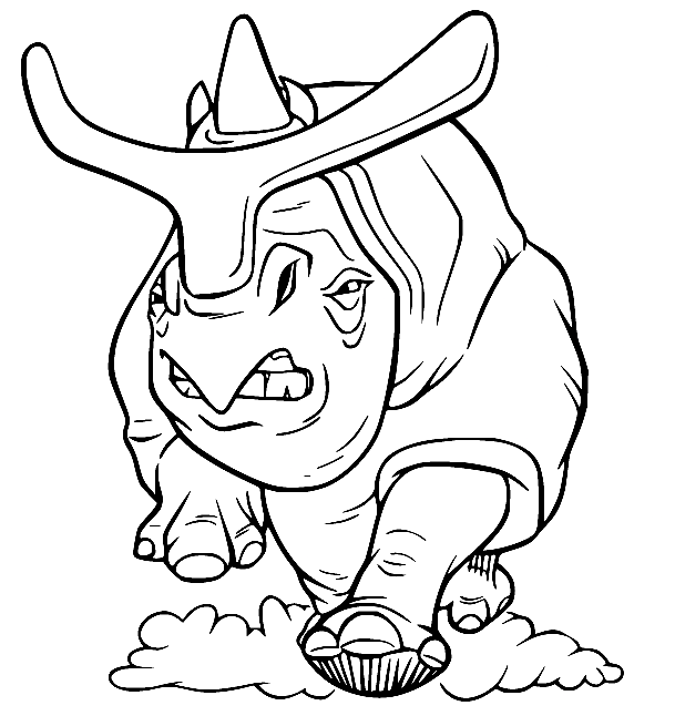 Brontotherium From Ice Age Coloring Page