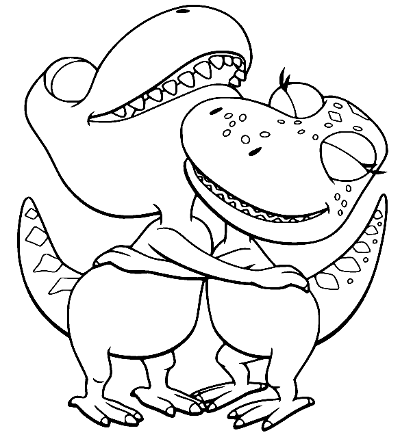 Buddy Found Another Tyrannosaurus Coloring Page