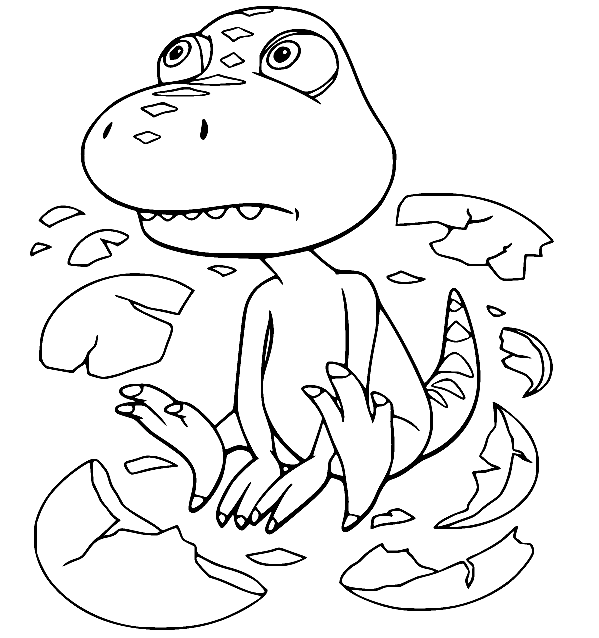 Desenho para colorir de Buddy Tyrannosaurus Born
