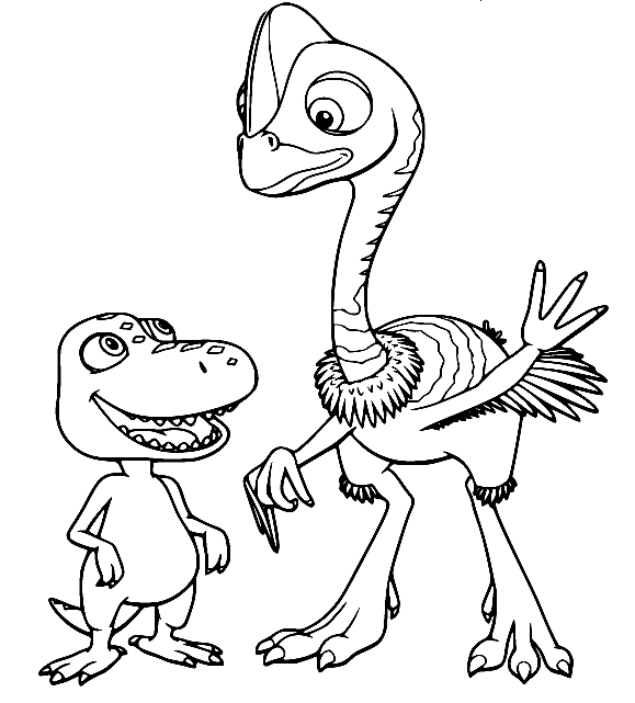 Buddy and Bird Coloring Pages