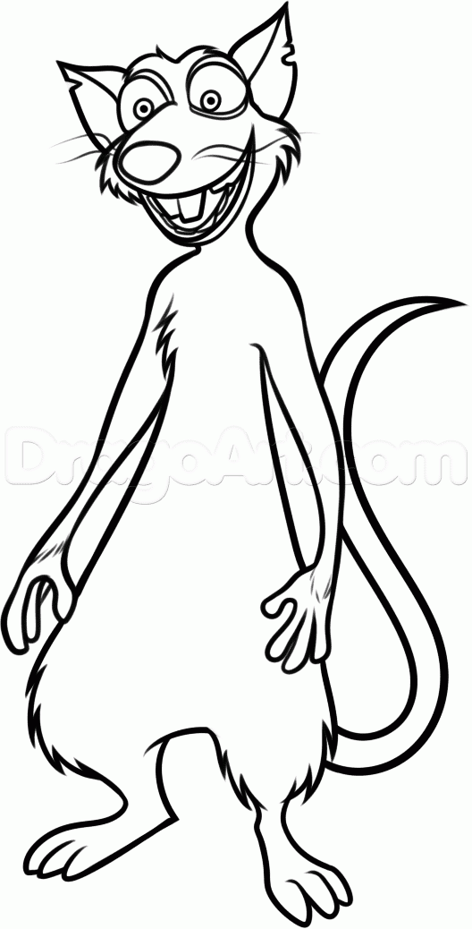 Buddy from The Nut Job Coloring Page