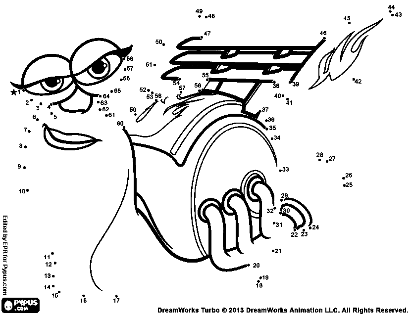 Burn Connect the Dots Coloring Pages