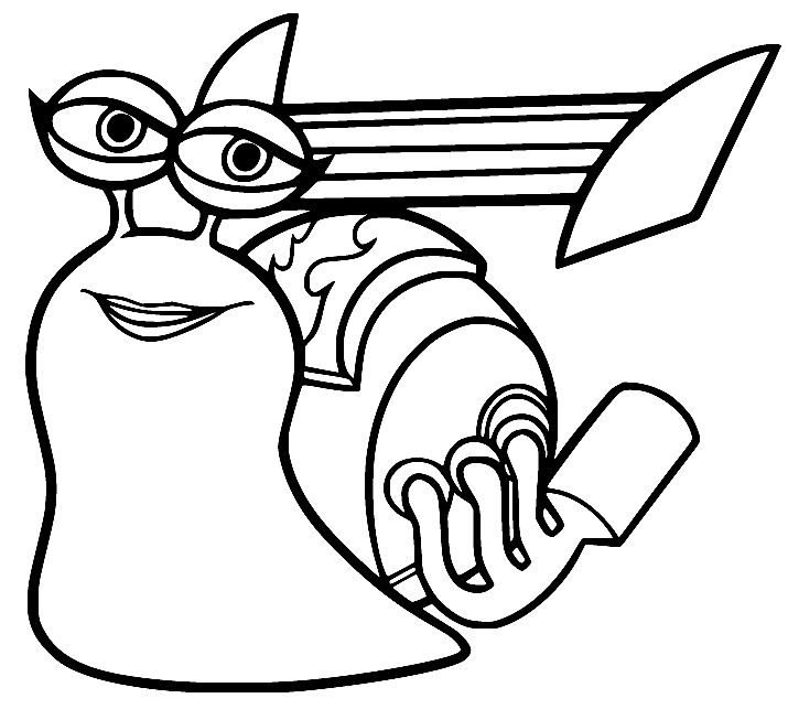 Burn Snail Coloring Page