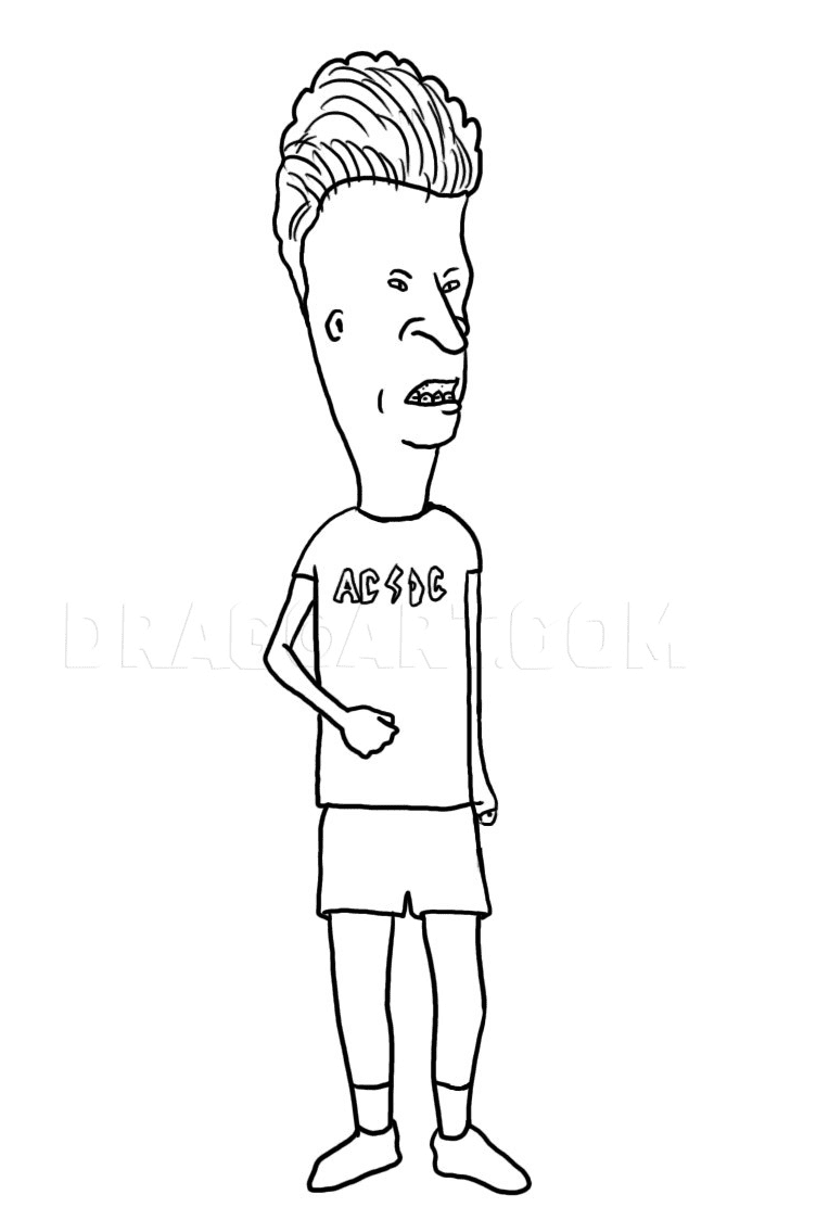 Butt-Head from Beavis and Butt Head Coloring Page