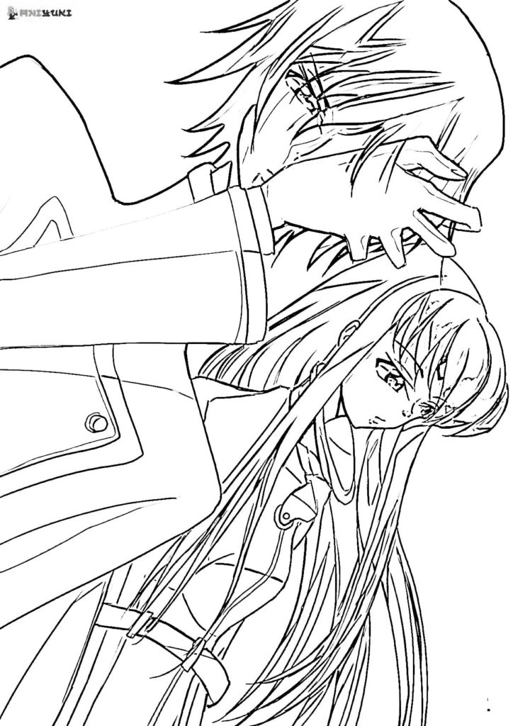 C.C. and Lelouch vi Britannia Coloring Page
