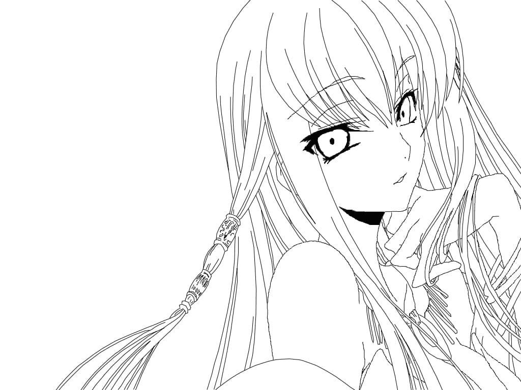 C.C. from Code Geass Coloring Page