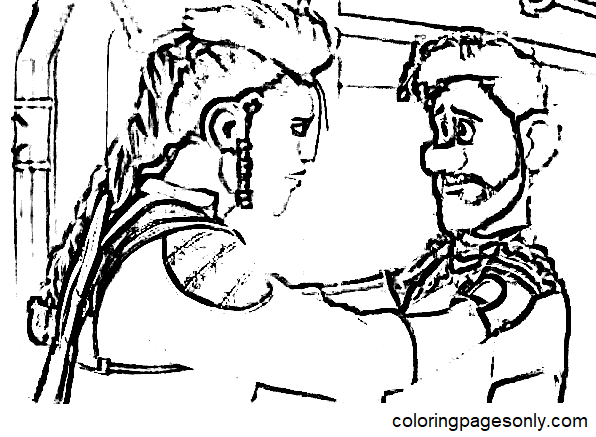 Callisto Mal and Searcher Clade Coloring Page