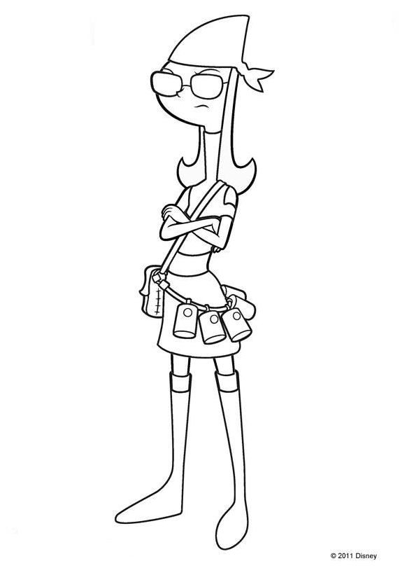 Candace Flynn Coloring Page