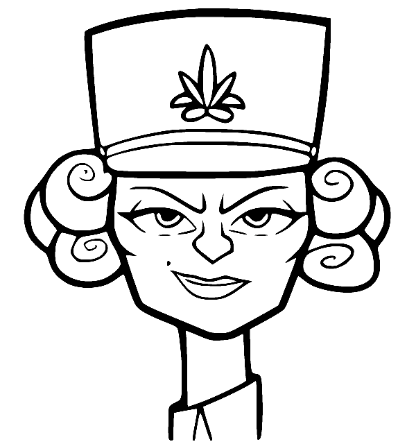 Captain Chantel Dubois from Madagascar Coloring Page