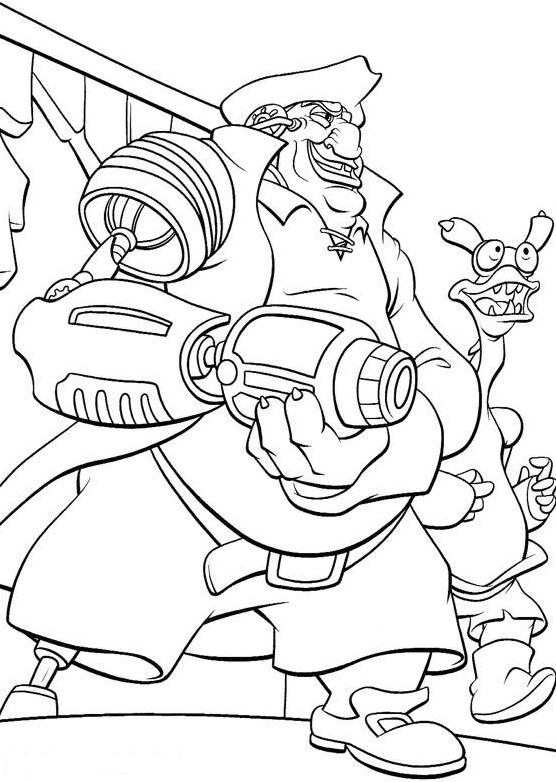 Captain Silver Coloring Page