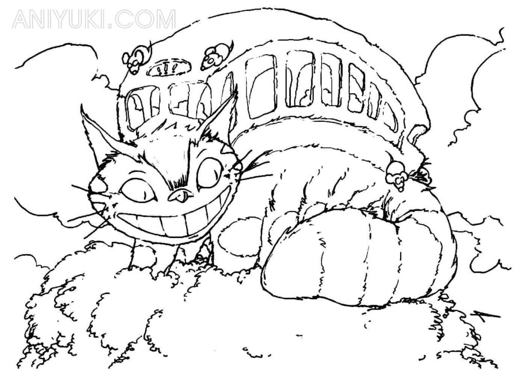 Catbus Coloring Page