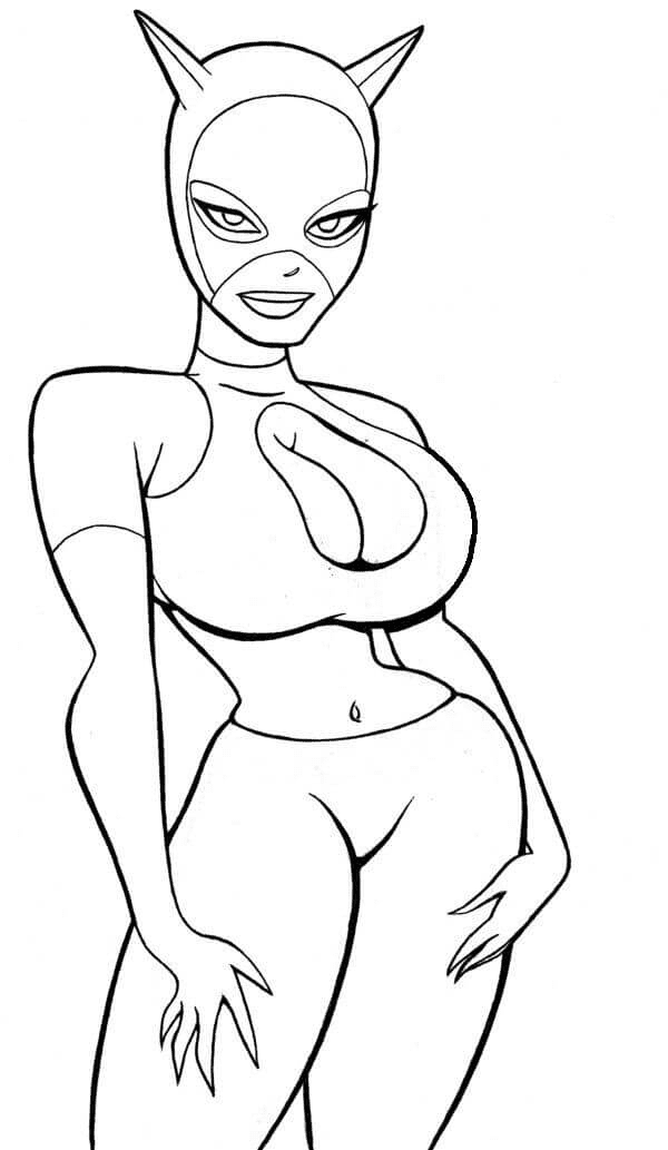 Catwoman Printable Coloring Page