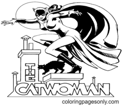 Catwoman Para Colorear