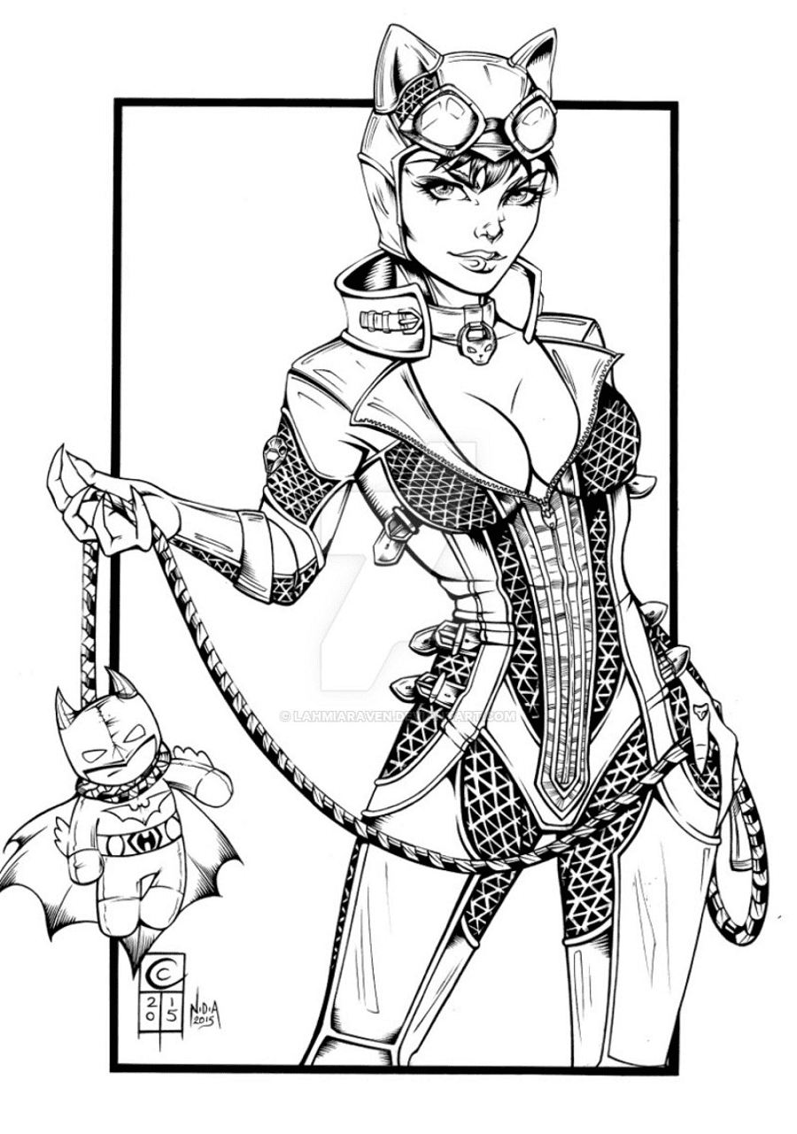 Catwoman to Print Coloring Pages
