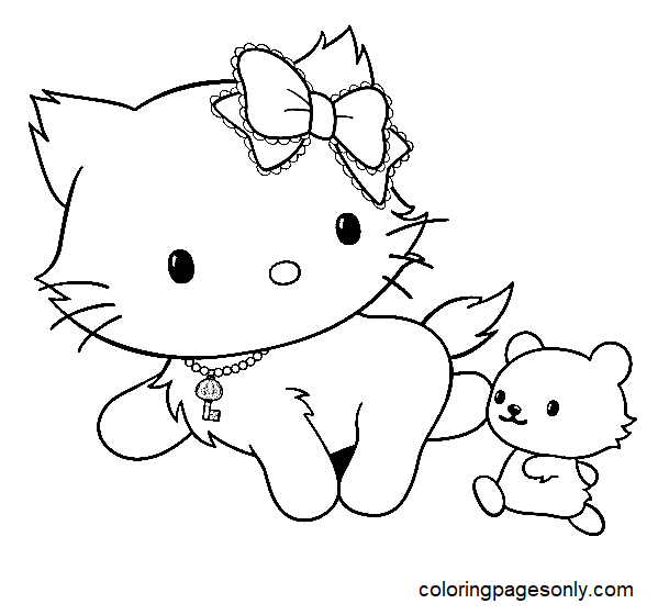 Charmmy Kitty and Sugar Coloring Page