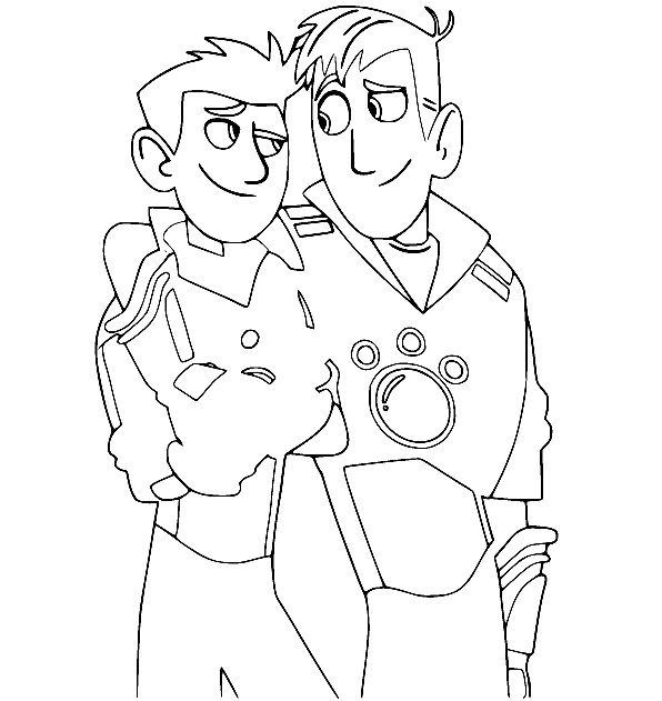 Chris with Martin Coloring Page