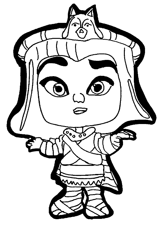 Cleo Graves from Super Monsters Coloring Pages