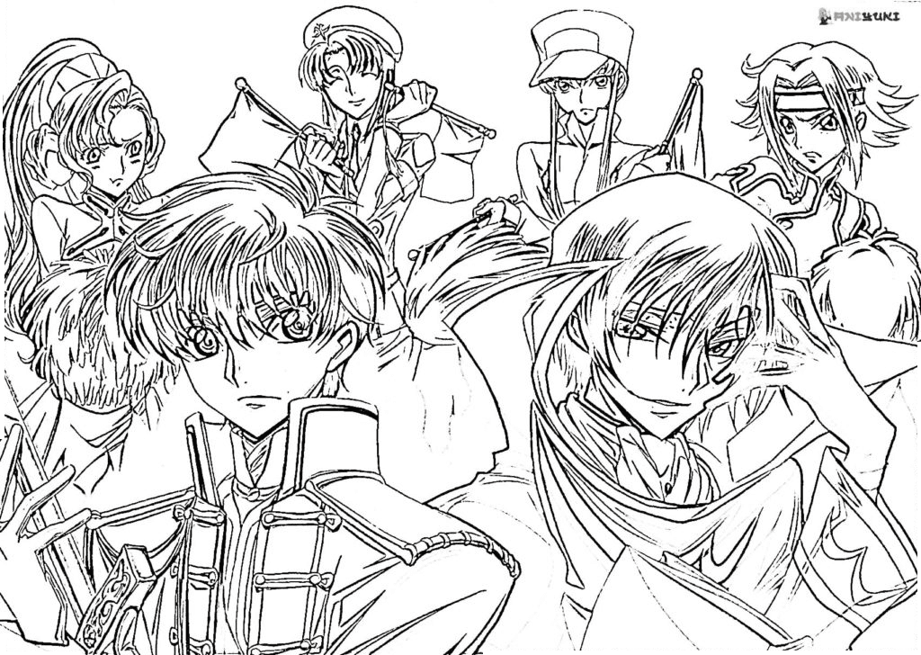 Code Geass Free Coloring Page