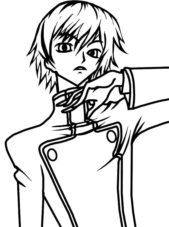 Code Geass – Lelouch Lamperouge Coloring Pages