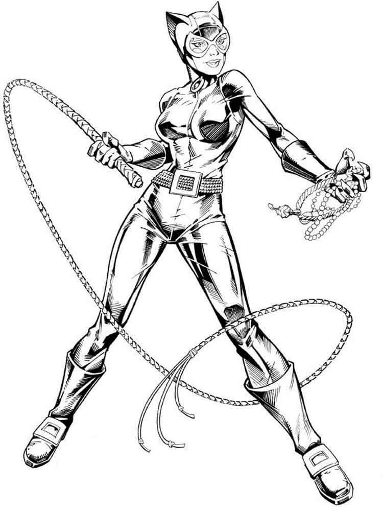 Cool Catwoman Coloring Page
