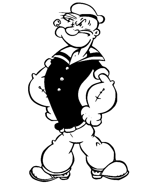 Dibujo de Popeye para colorear