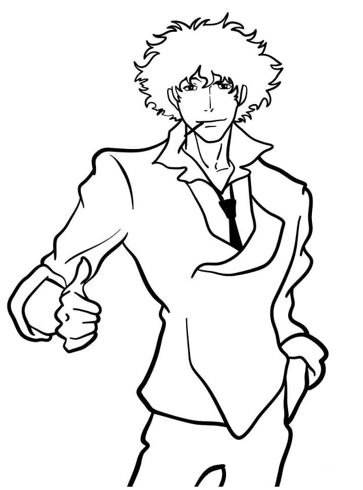 Cool Spike Spiegel Coloring Page