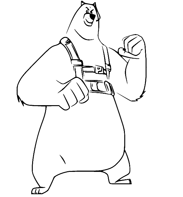 Corporal Polar Bear Coloring Page