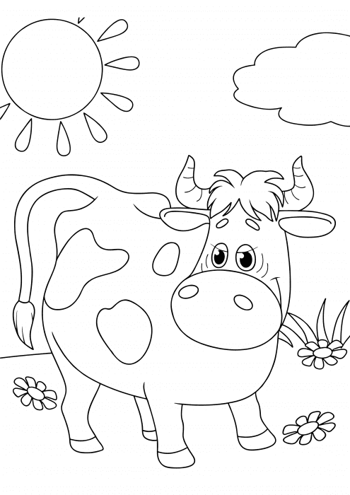 Cow Murka Coloring Page